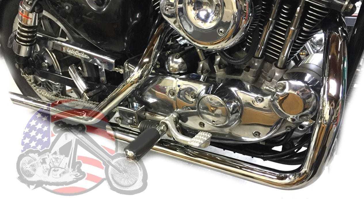 V-Twin Manufacturing, 1 3/4" Chrome Slash Cut Custom Drag Pipes Exhaust 1986-2003 Harley Sportster XL