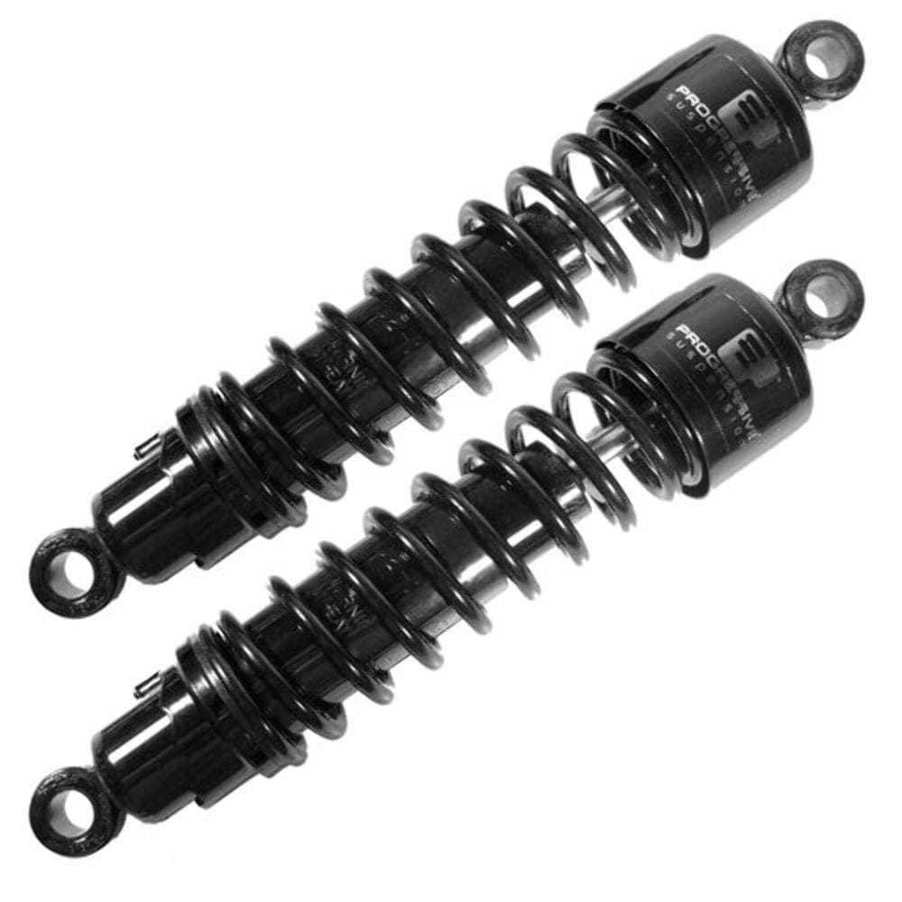 Progressive Suspension, 11" Black Progressive 412 Heavy Duty Shocks Pair 2004-2020 Harley Sportster XL