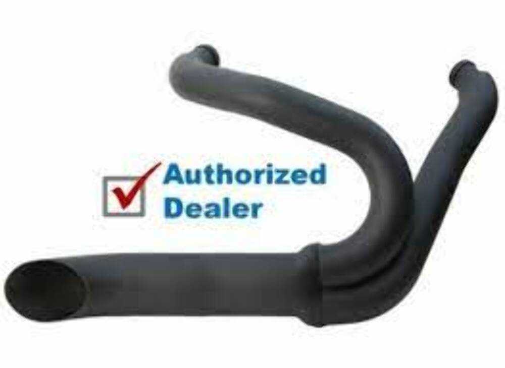 Santee, 11" Santee Black 2:1 Xzotic Exhaust Lake Pipe 2 Into 1 Harley Softail 12mm O2