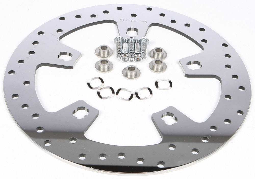 HardDrive, 11.8" Polished Stainless Custom Enforcer Front Brake Rotor 2014+ Harley Touring