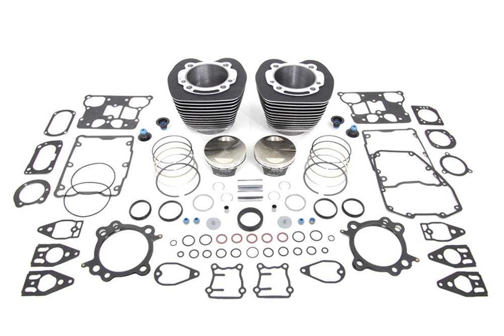 Motorshop, 110 4" Bore Cylinder Kit Black Aluminum 10.5:1 High Torque Harley Big Twin 07-17