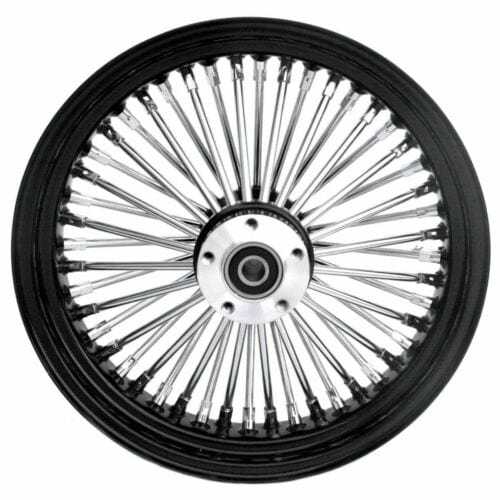 Ultima, 16 3.5 48 Fat Spoke Front Wheel Black Rim 2008+ Harley Softail Touring 25mm DD