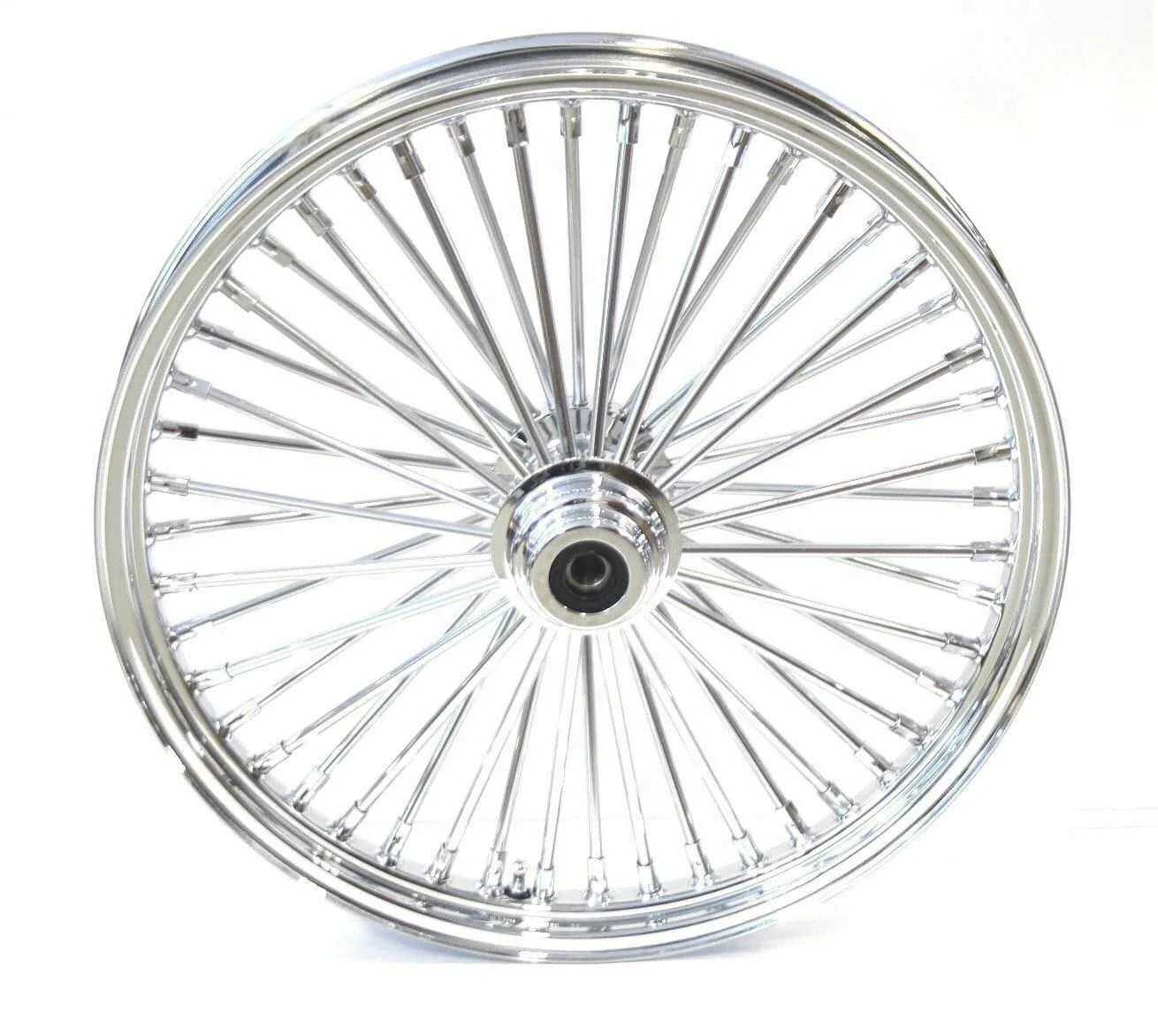 Ultima, 21 2.15 48 Fat Spoke Front Wheel Chrome Rim 2007+ Harley Softail Touring 25mm SD