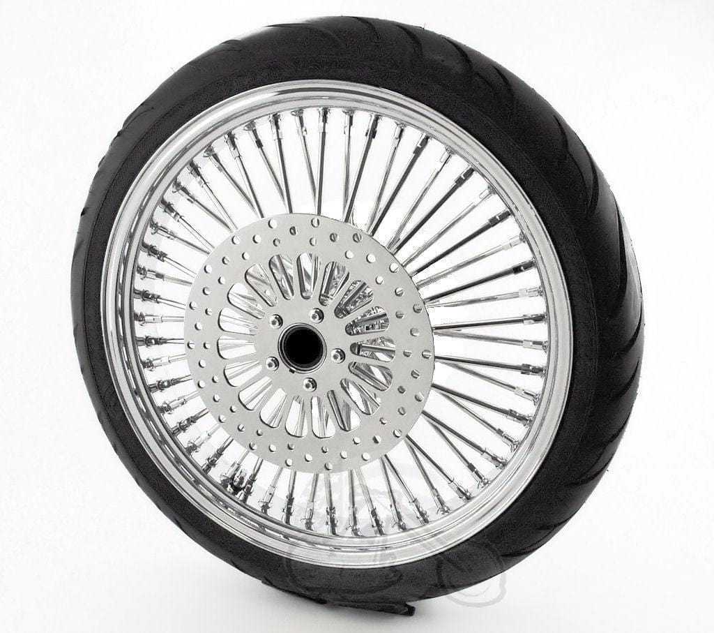 Ultima, 21 2.15 Chrome Front 48 Spoke Narrow Glide Wheel Rim Tire Rotor Package BW SD