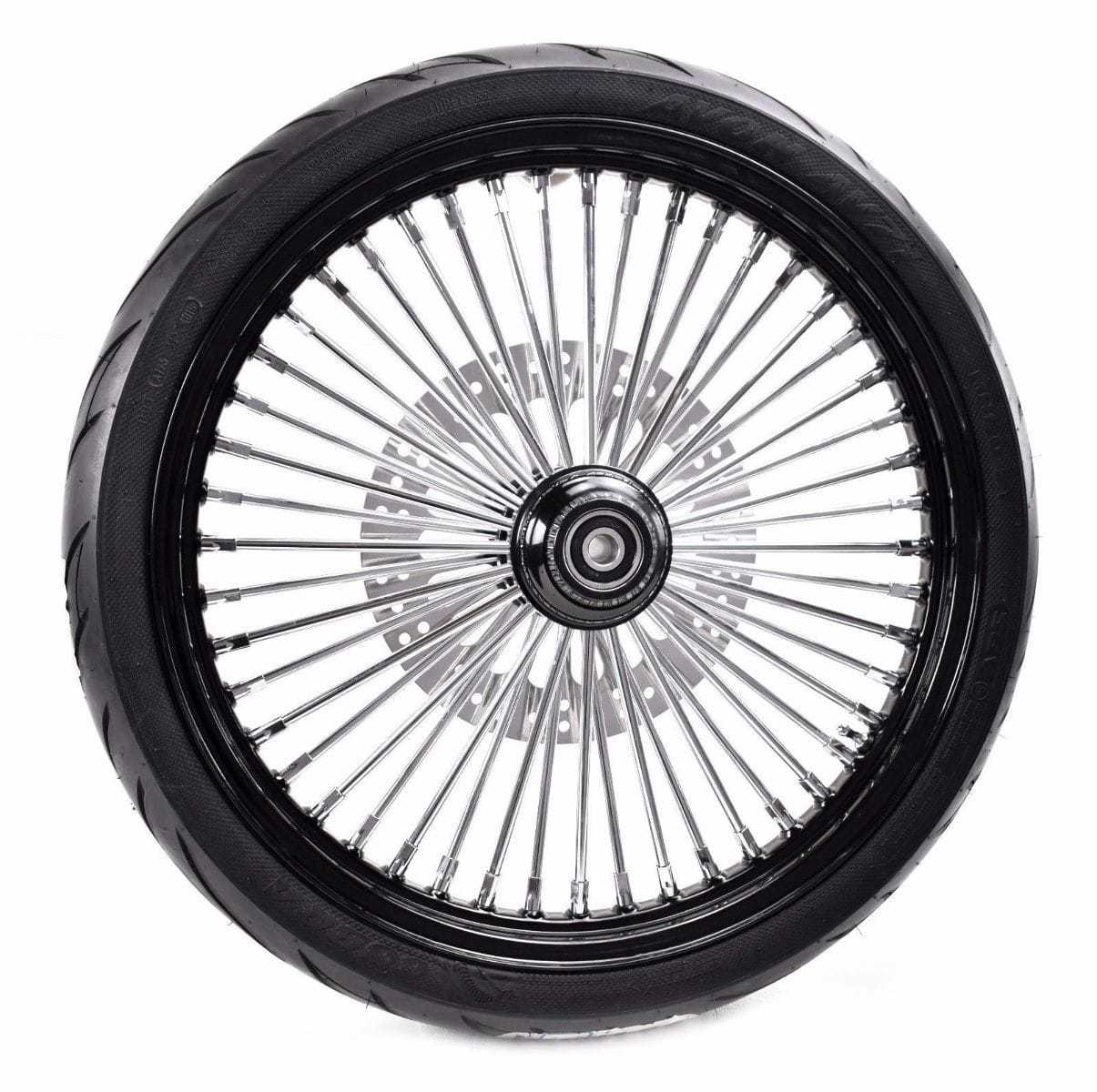 Ultima, 21 2.15 Fat Front Wheel Black BW Tire Package 2008+ Harley Softail Touring SD