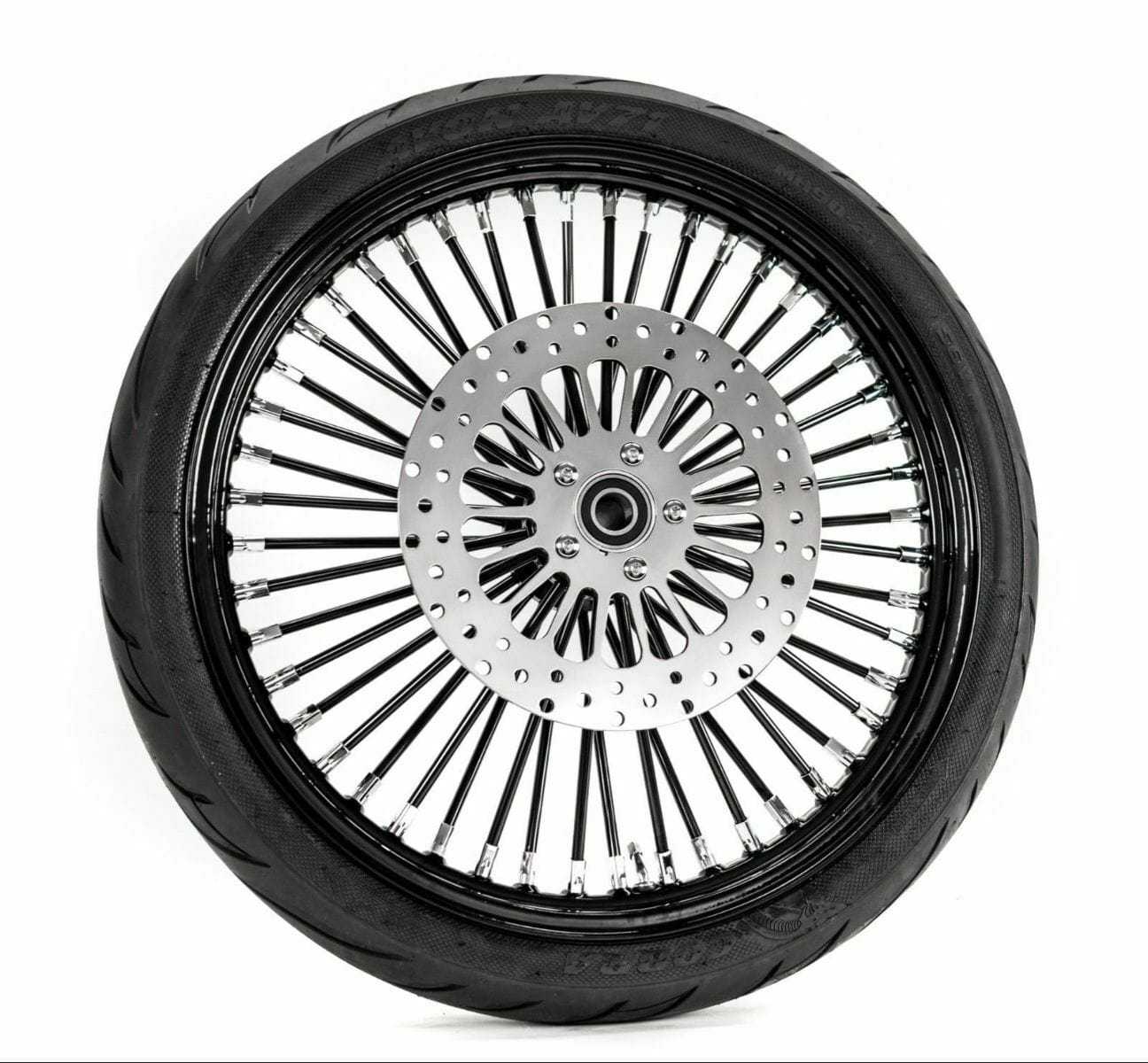 Ultima, 21 2.15 Front Wheel Black Out Tire Package 08-18 Harley Softail Touring SDBW