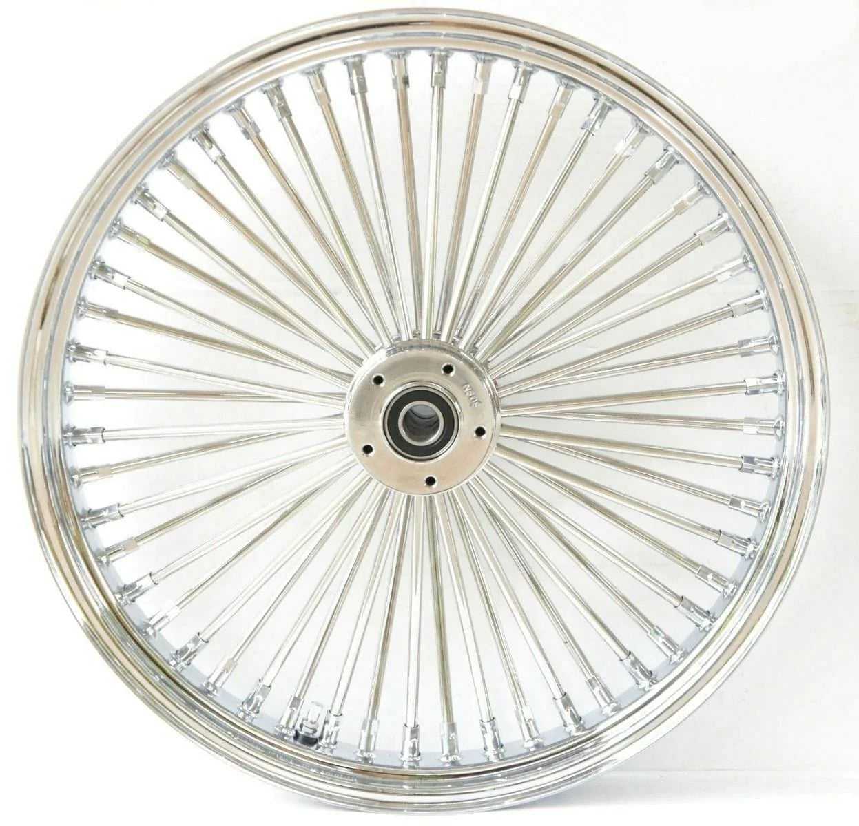 Ultima, 26x3.5 48 Fat King Spoke Front Wheel Chrome Rim Dual Disc Harley Touring 08+ ABS