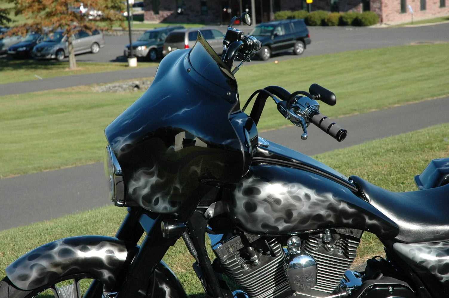 Wind Vest, 4" Windvest Black Replacement Screen Batwing Windshield Harley Touring Bagger