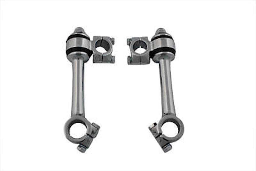 V-Twin Manufacturing, 5 1/2" Chrome Dog Bone Handlebar Risers Flanders Harley Chopper Bobber Springer