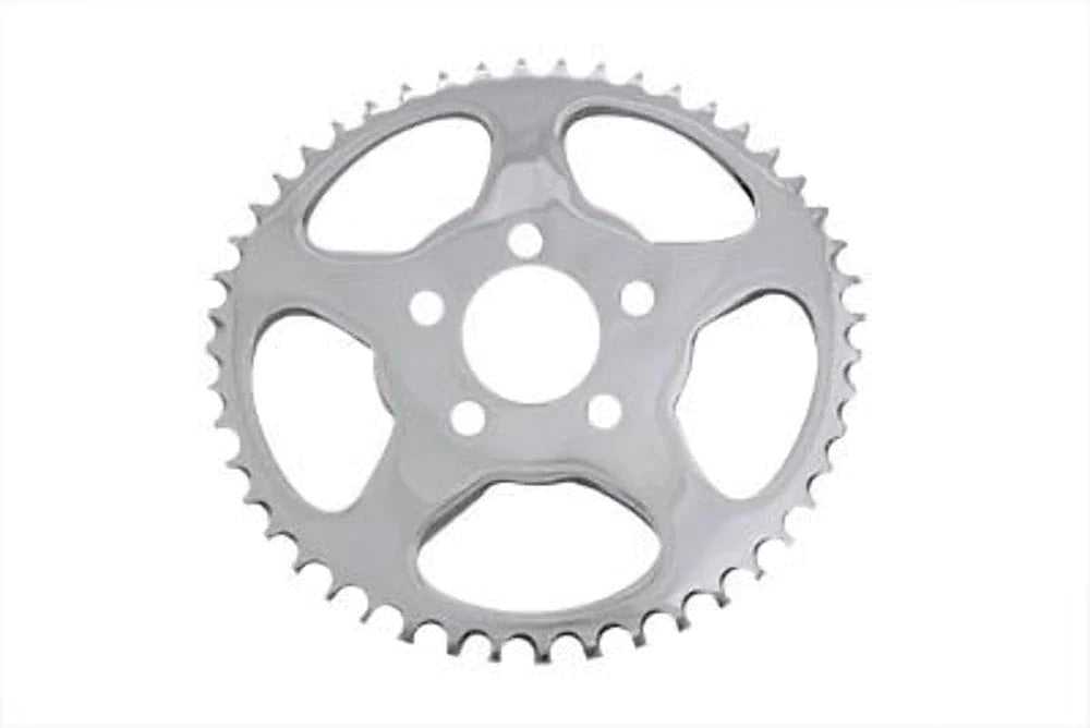 V-Twin Manufacturing, 5 Spoke Chrome 48 Tooth Rear Flat Sprocket 1973-1999 Harley Chopper Bobber