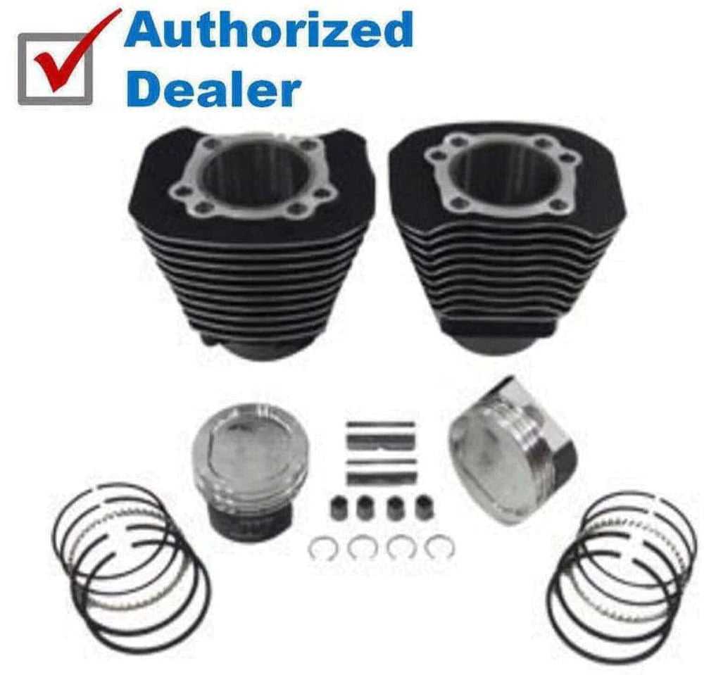 V-Twin Manufacturing, 883 To 1200 Black Cylinder Piston Big Bore Conversion Kit Harley Sportster 04-20