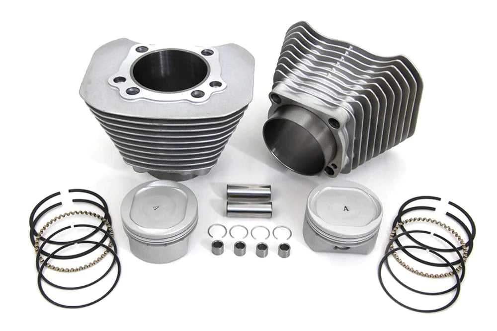 V-Twin Manufacturing, 883 To 1200 Silver Cylinder Piston Big Bore Conversion Kit Harley Sportster 04+