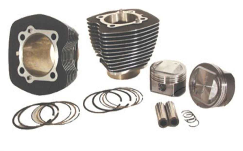 V-Twin Manufacturing, 95" ci Twin Cam Big Bore 10.25:1 Pistons Engine Motor Kit Black Cylinders Harley