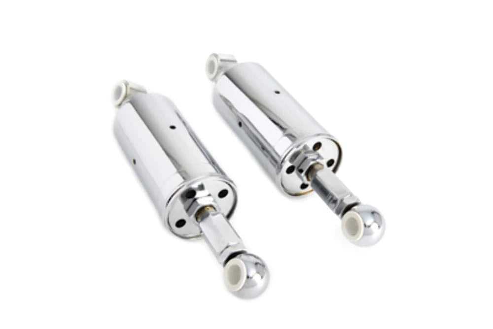 V-Twin Manufacturing, AEE Chrome Adjustable Lowering Shocks Evo 1989-1999 Harley Softail & Chopper