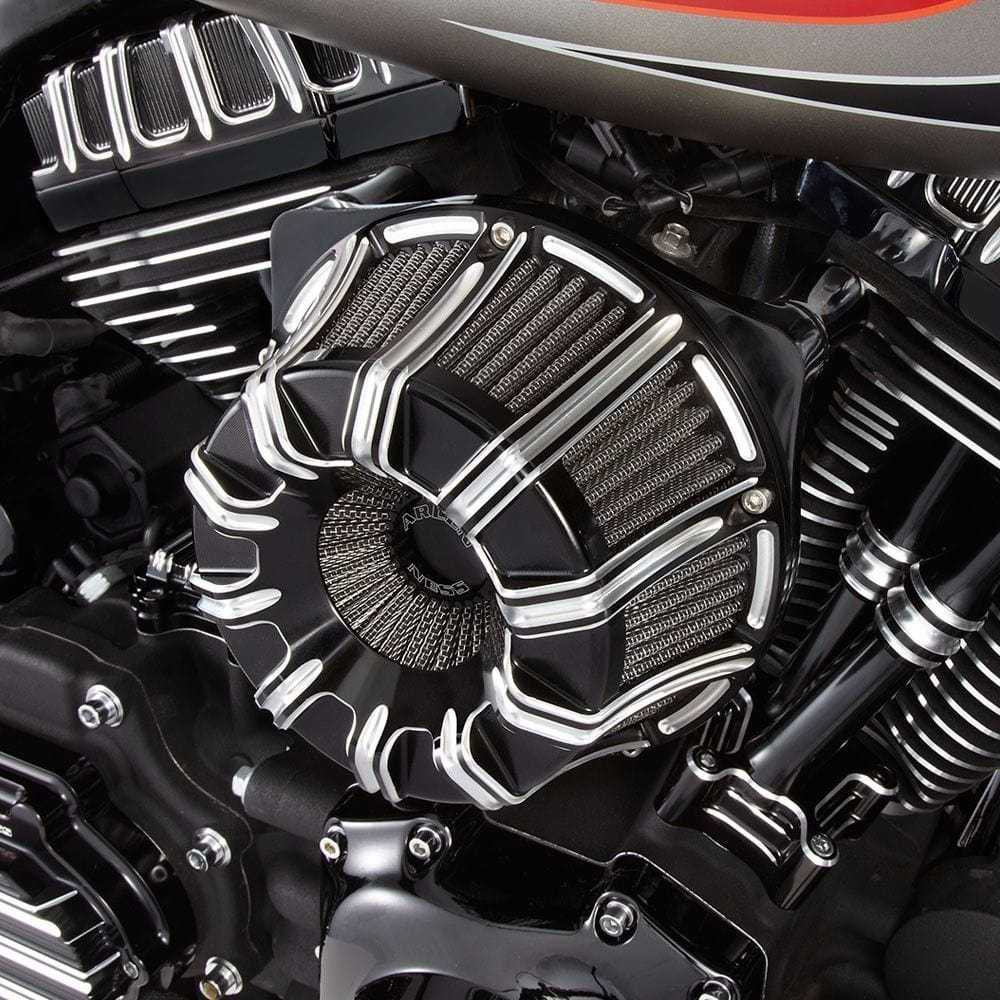 Arlen Ness, Arlen Ness Black 10 Gauge Air Cleaner Inverted Big Sucker Harley 2008-2016 FLHX