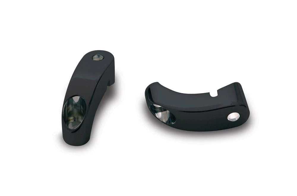 Arlen Ness, Arlen Ness Black Front Turn Signal Relocation 39MM Kit Harley Dyna FXR Sportster