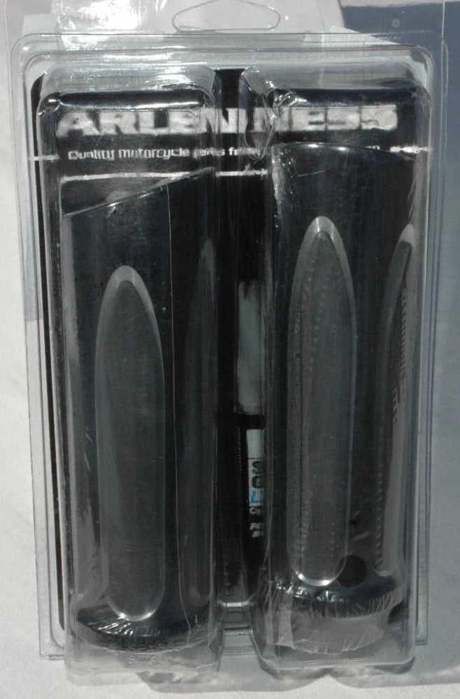 Arlen Ness, Arlen Ness Deep Cut Black Soft Touch Comfort Grips Hand Grip Set Harley Custom