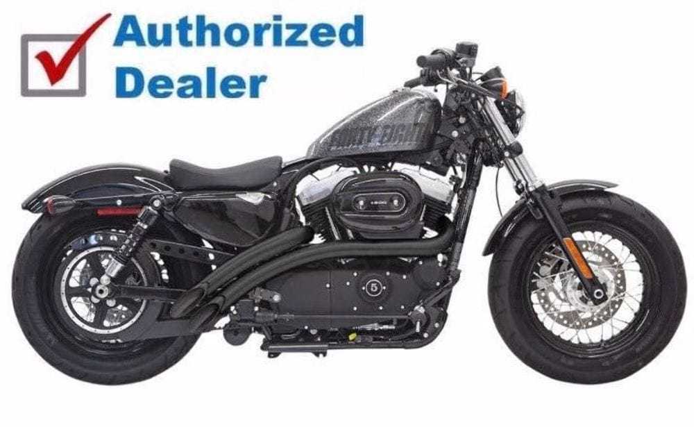 Bassani Manufacturing, Bassani Black Radial Sweepers Full Exhaust Pipe System Harley Sportster XL 14-20