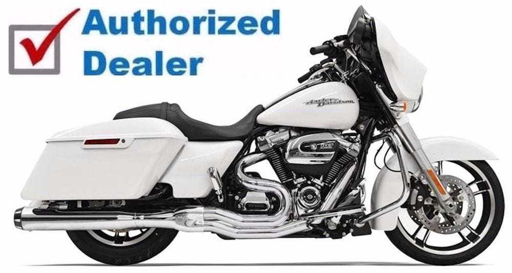 Bassani Manufacturing, Bassani Chrome Road Rage 2 into 1 Exhaust Pipe Straight Can 17-21 Harley Touring