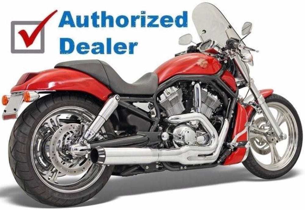 Bassani Manufacturing, Bassani Chrome Road Rage B1 II Power 2 into 1 Exhaust Pipe System Harley V-Rod