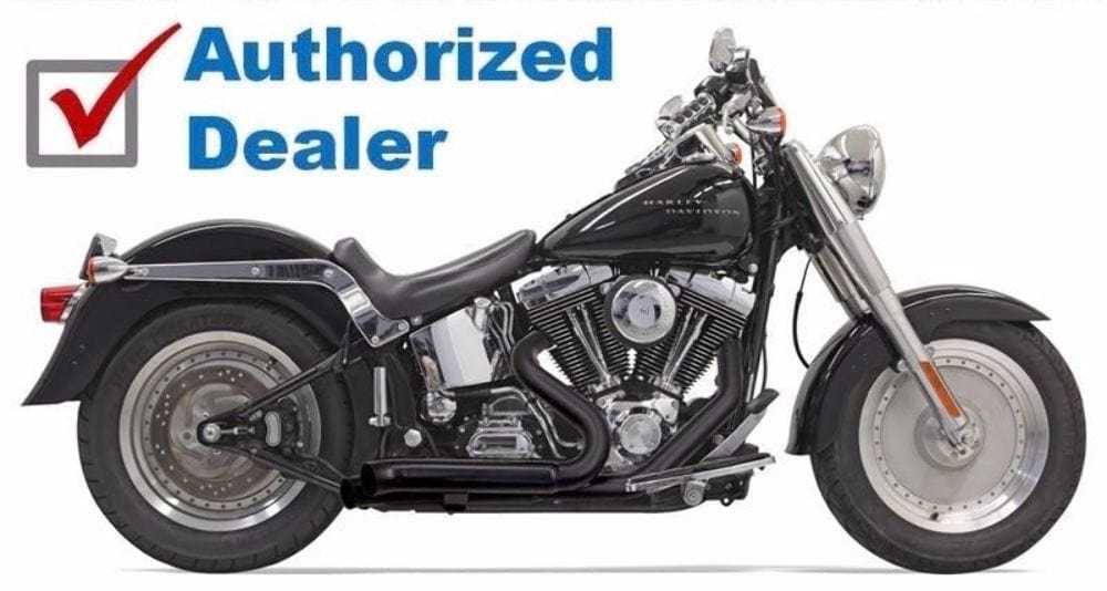 Bassani Manufacturing, Bassani Pro-Street Black Turn Out Ends Full Exhaust System Pipes Harley Softail