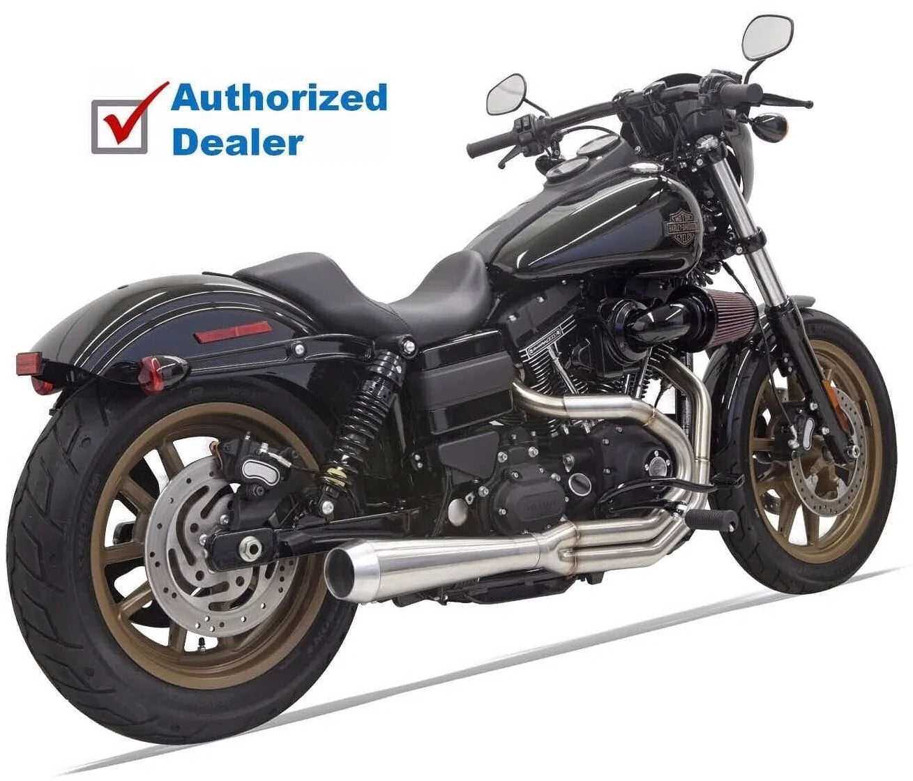 Bassani Manufacturing, Bassani Road Rage 3 Exhaust 2 into 1 Pipe Harley Dyna 1991-2017 Stainless Steel