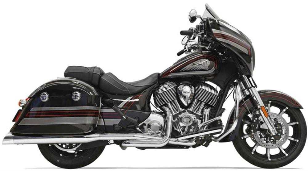 Bassani Manufacturing, Bassani True Duals 2 Into 2 Exhaust System Pipes Indian 14+ Chieftain Roadmaster