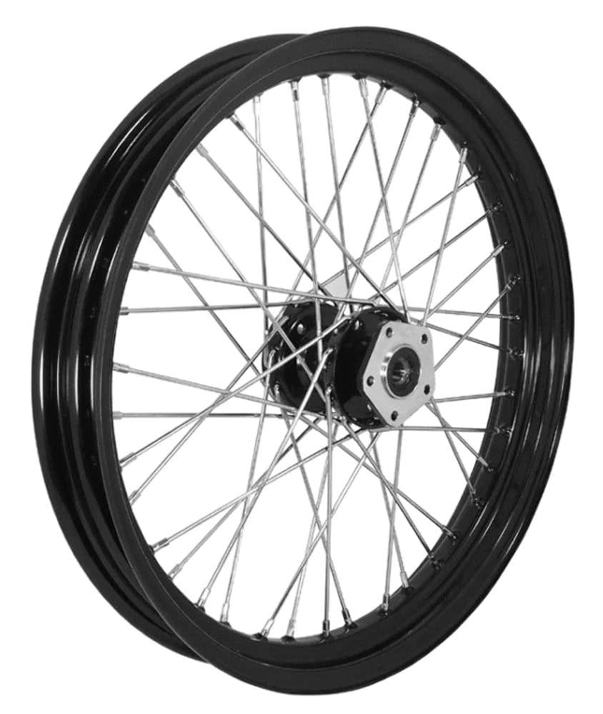 Mid-USA, Billet 40 Spoke 23" x 3" Front Wheel Rim Harley Touring Dual Disc Black