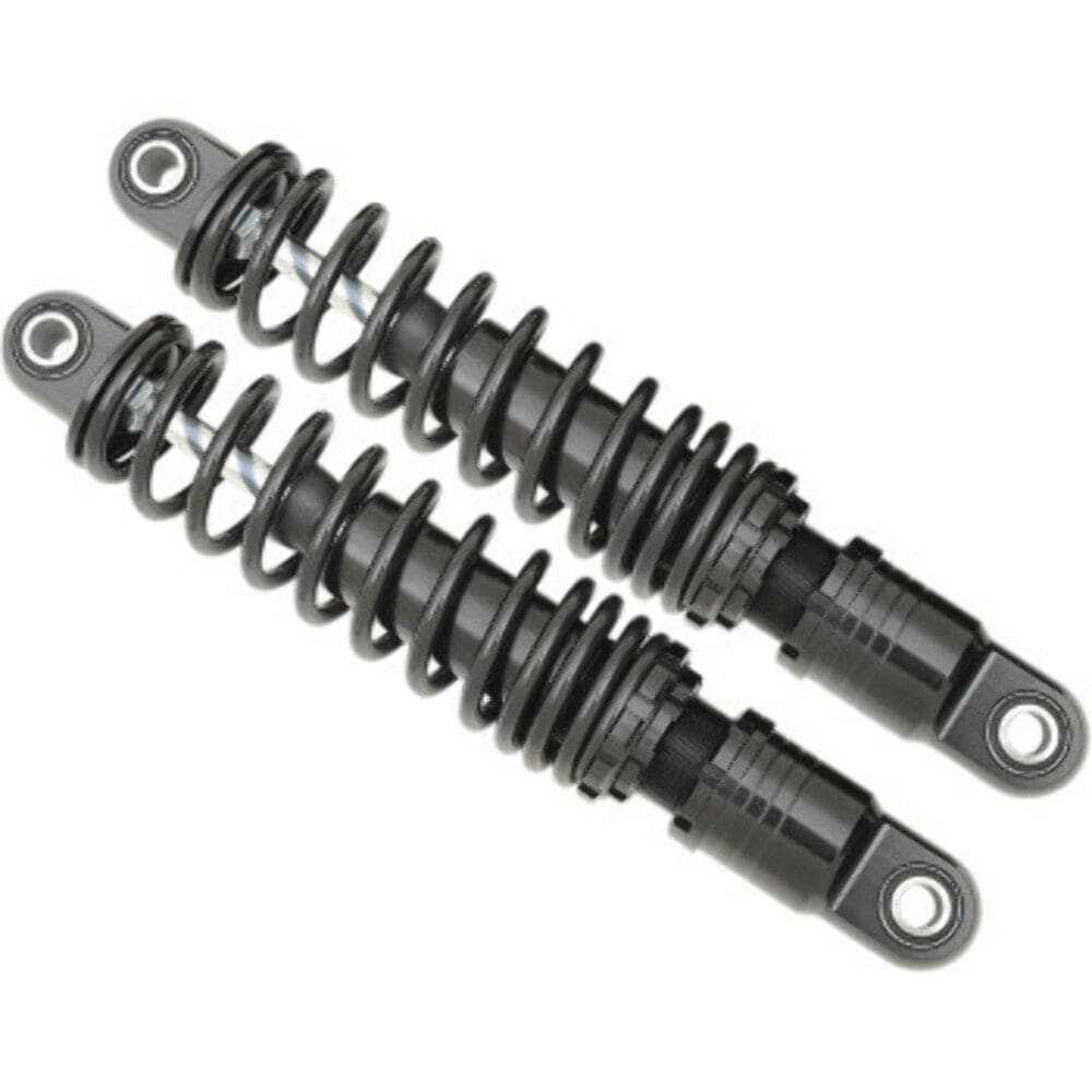 Drag Specialties, Black 13" Rear Coil Overs Shocks Ride Adjustable Harley Touring Nitrogen Gas 85+