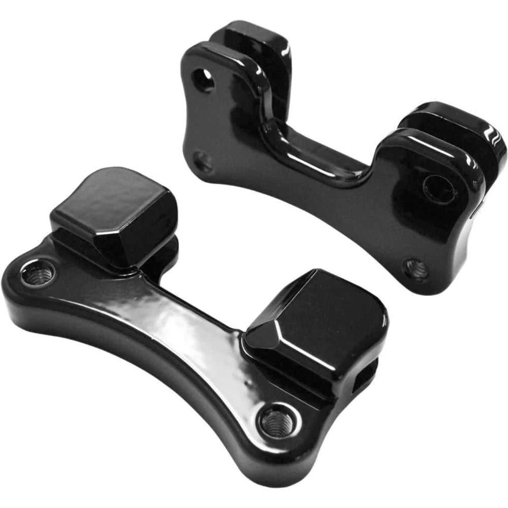 Drag Specialties, Black 21" Wheel Fender Lift Brackets Adapters 2014-2018 Harley Touring Bagger