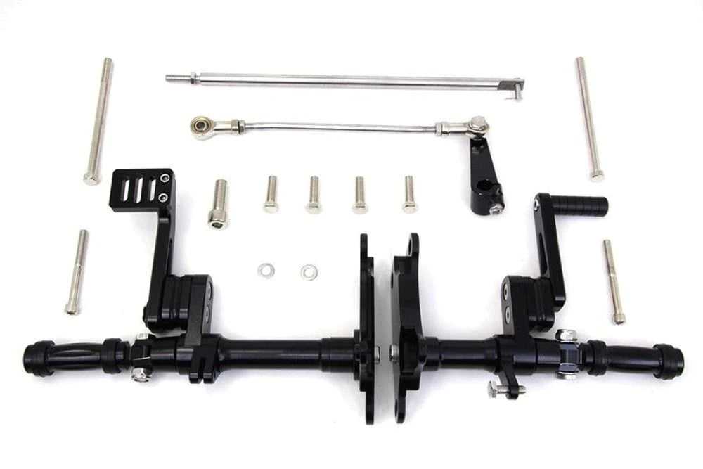 V-Twin Manufacturing, Black Billet Forward Controls Control Kit Footpegs 1991-2003 Harley Sportster XL