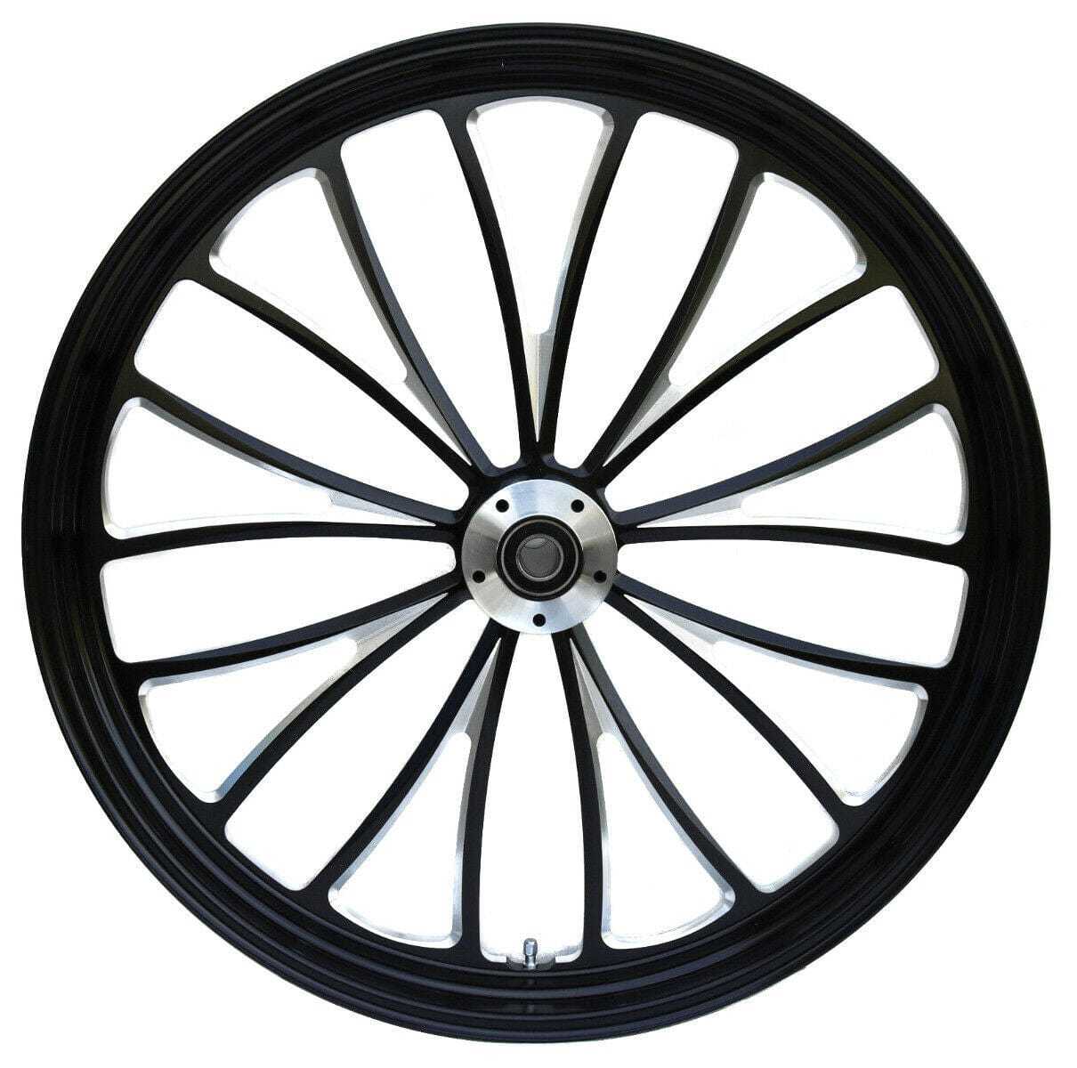 Ultima, Black Billet Manhattan 21 3.5 Front Wheel Rim WW Tire Package Harley Touring DD