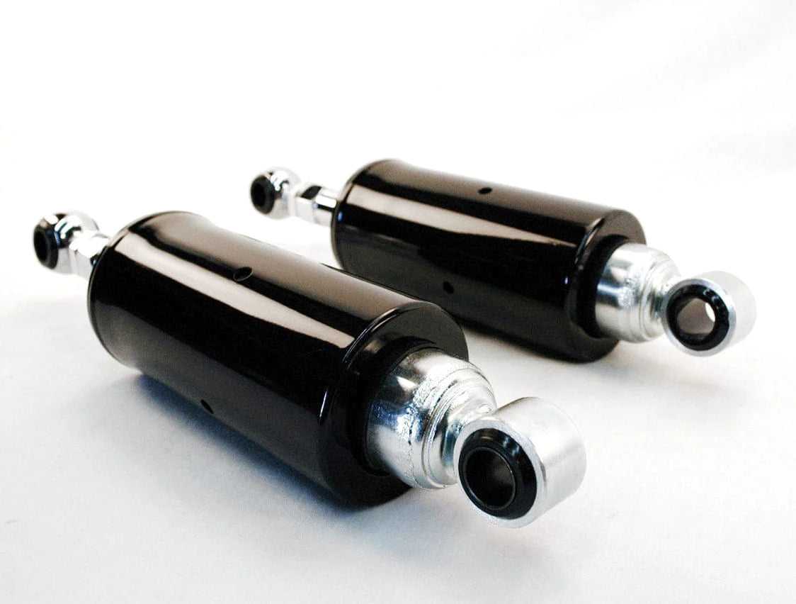 Ultima, Black & Chrome Height Adjustable Lowering Shocks Pair 1984-1988 Harley Softail