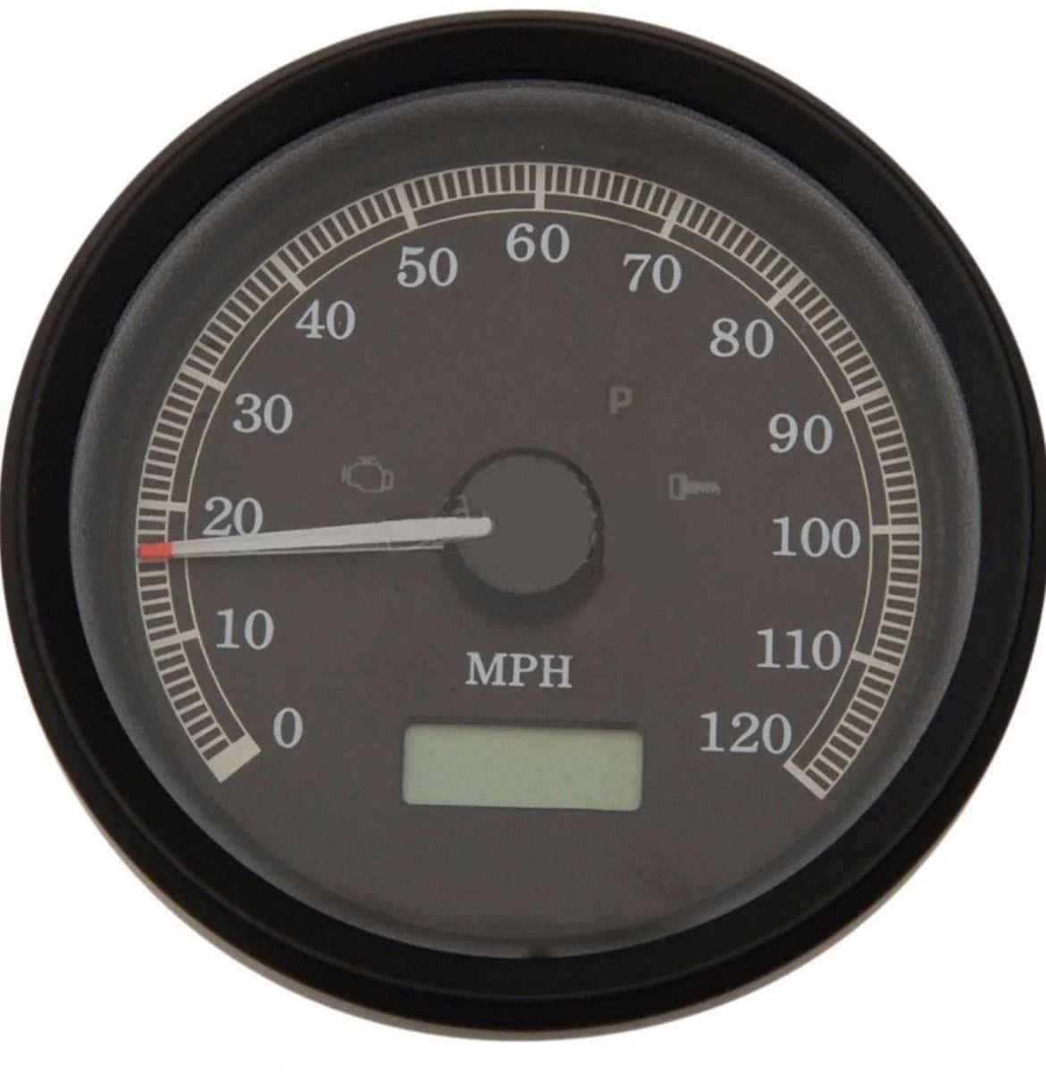 Drag Specialties, Black Electronic Programmable Analog Speedometer Speedo Harley Dyna Sportster