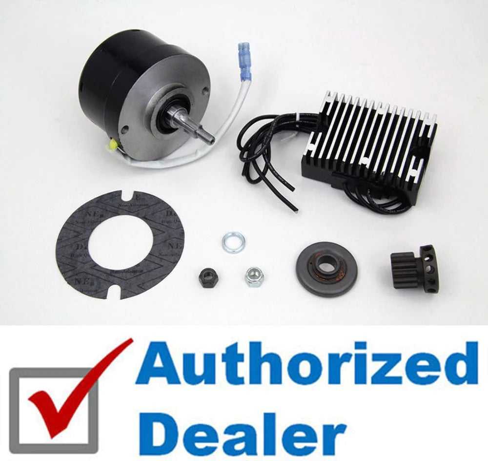 V-Twin Manufacturing, Black Generator Alternator 12 Volt 17 Amp Conversion Kit Harley Flathead 45" WL