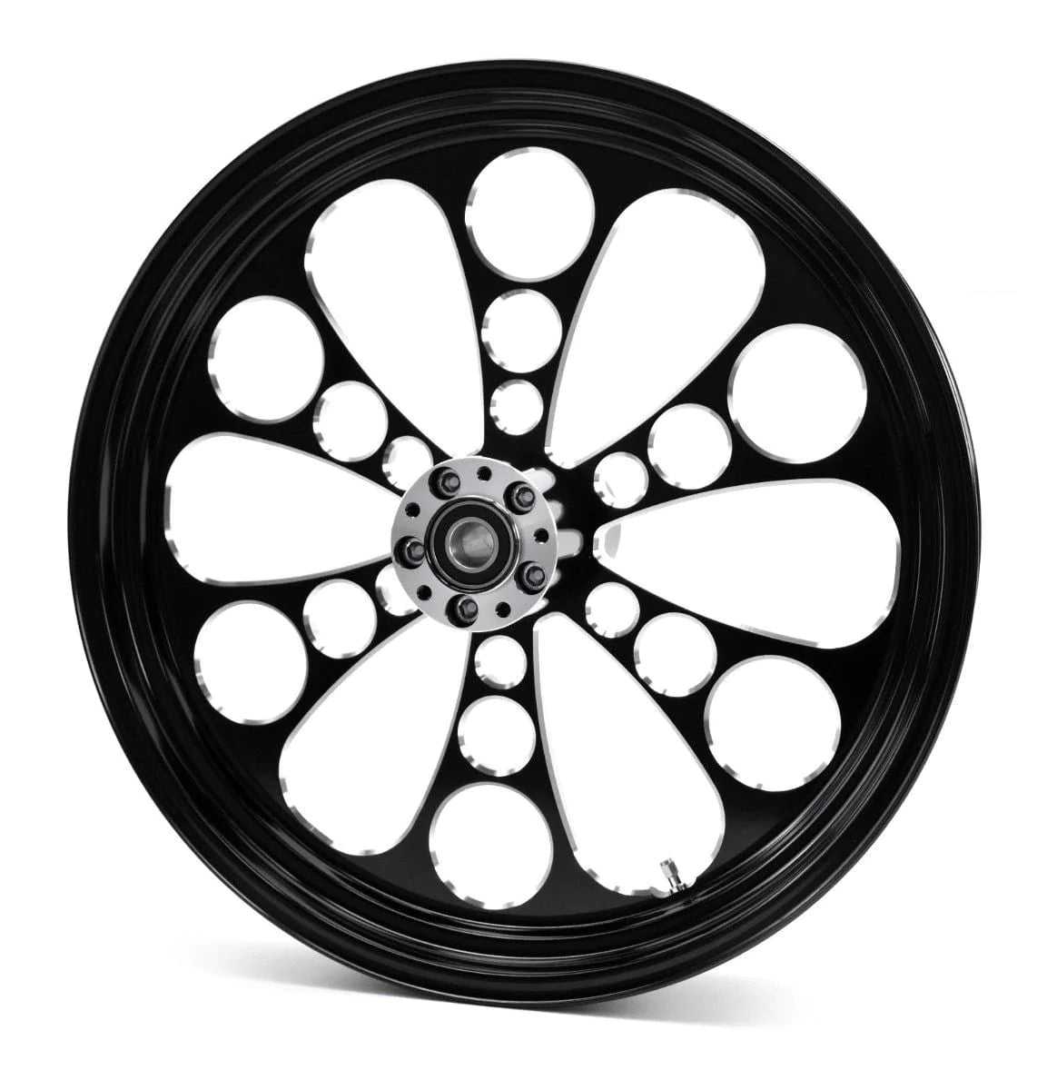 Ultima, Black Kool Kat 21" 3.5" Billet Front Wheel Rim Harley Touring 08+ Dual Disc