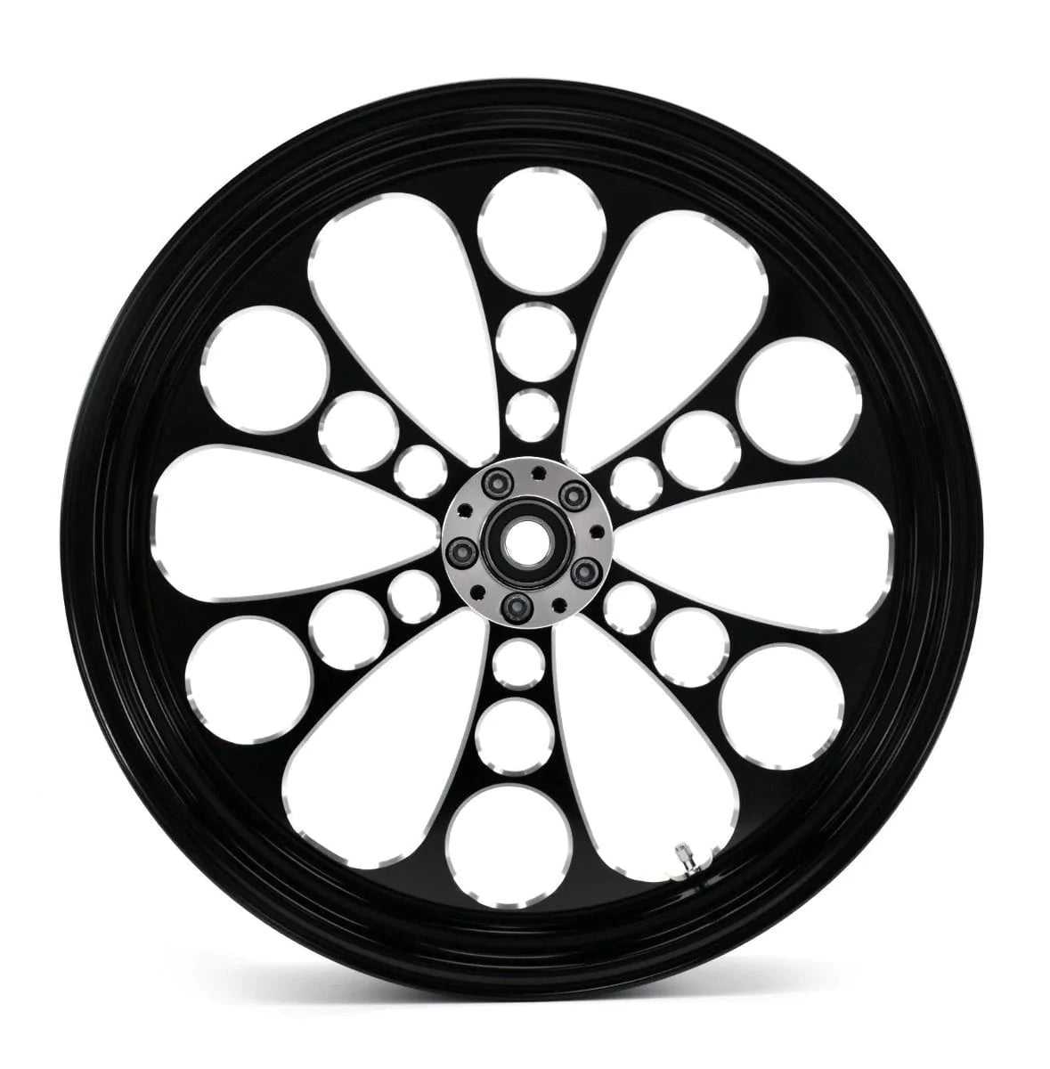 Ultima, Black Kool Kat 21" 3.5" Billet Front Wheel Rim Harley Touring 08+ Dual Disc