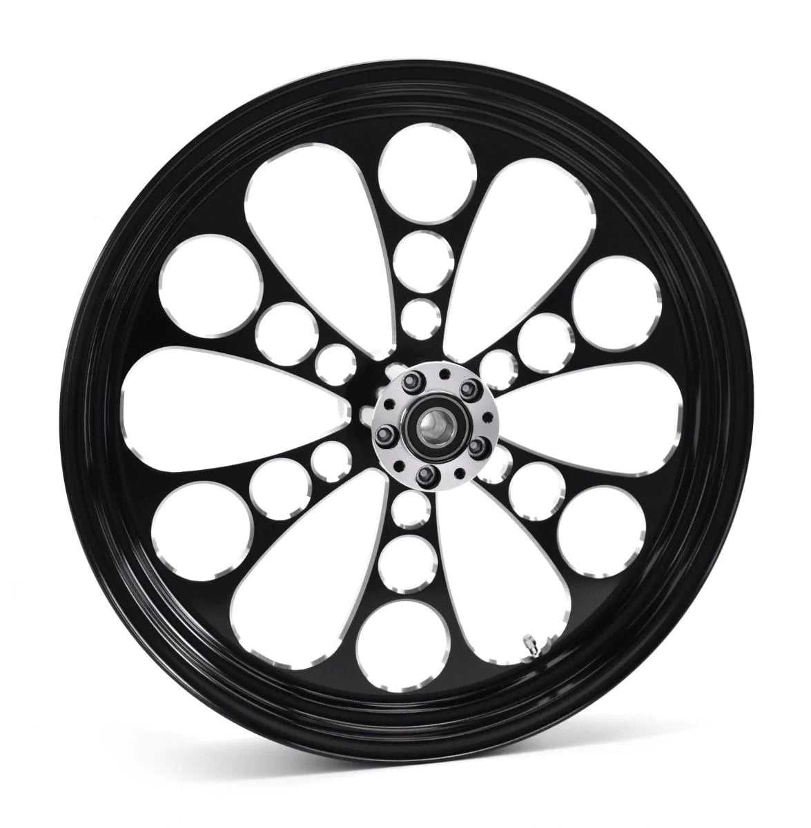 Ultima, Black Kool Kat 21" 3.5" Billet Front Wheel Rim Harley Touring Custom Dual Disc