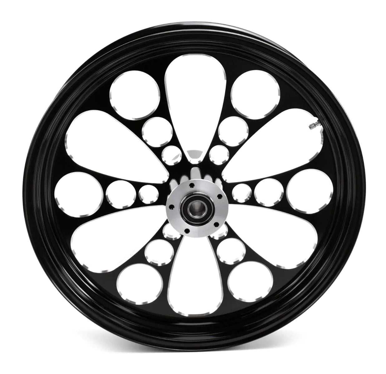 Ultima, Black Kool Kat 21" 3.5" Billet Front Wheel Rim Harley Touring Custom Dual Disc