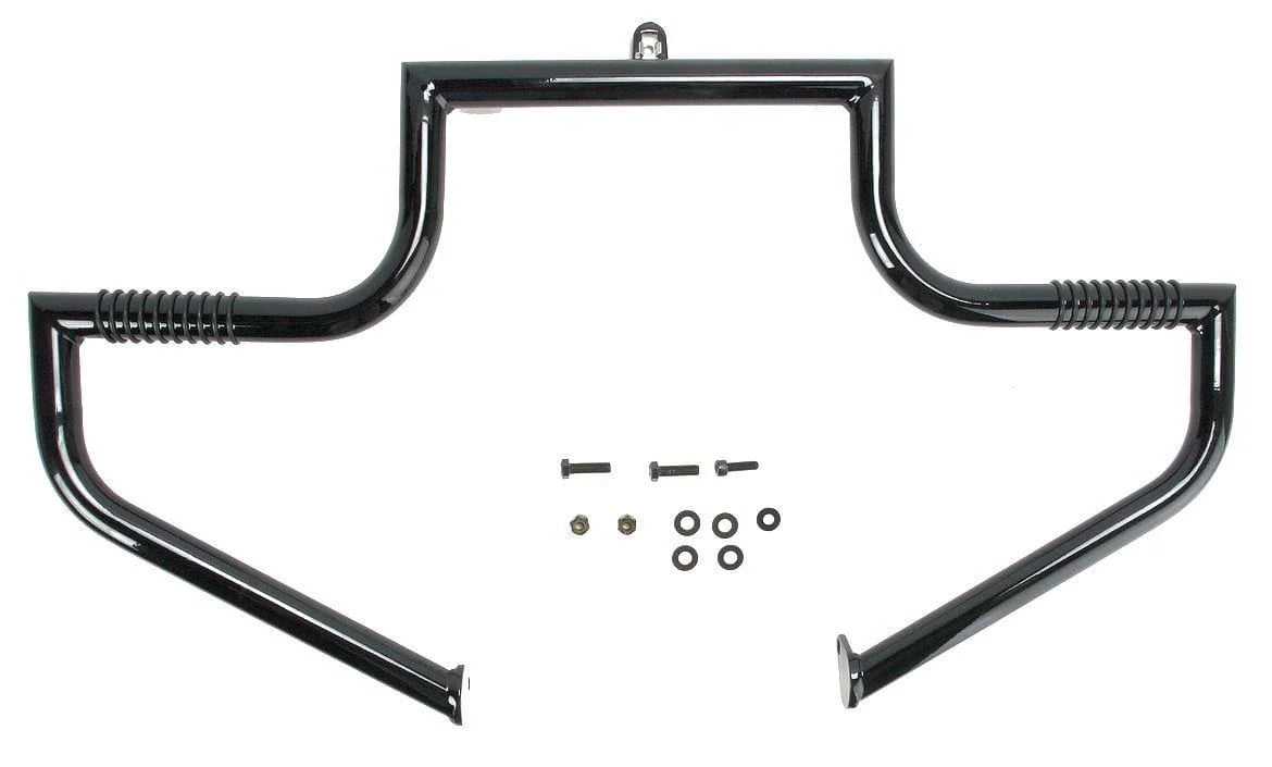 Lindby, Black Lindby Linbar Highway Bar Crash Engine Guard Pegs 1997-2020 Harley Touring