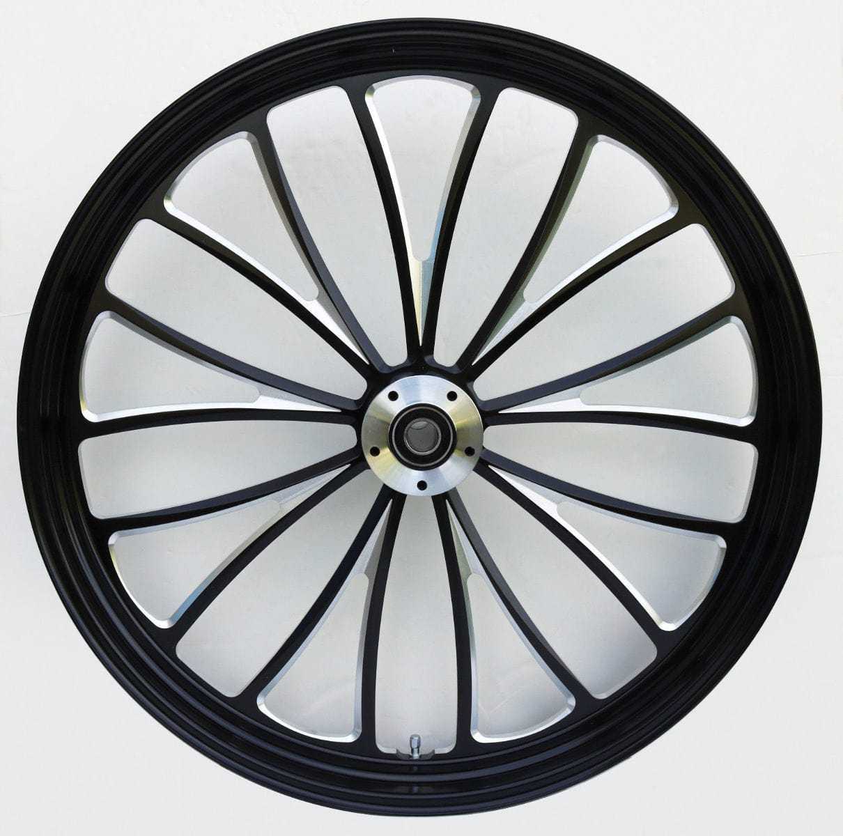 Ultima, Black Manhattan 23 x 3.5 Billet Front Wheel Rim Harley Touring Dual Disc 2008+