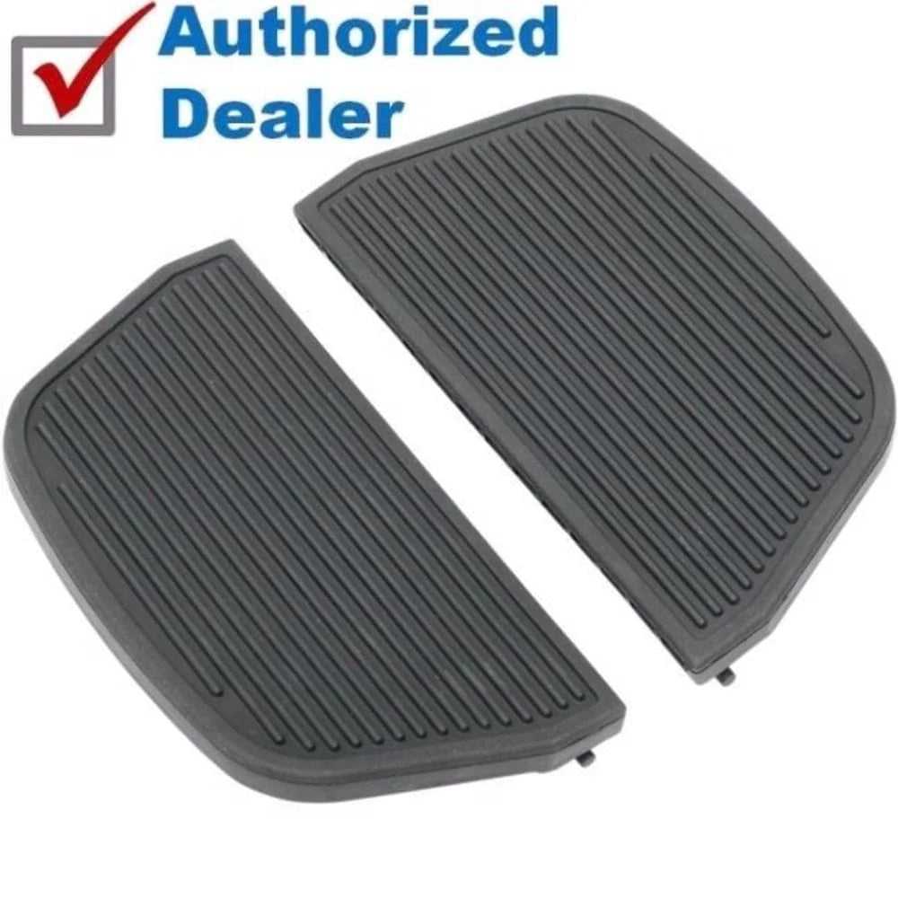 Drag Specialities, Black Rubber Passenger Floorboard Replacement Inserts Harley Touring Softail 06+