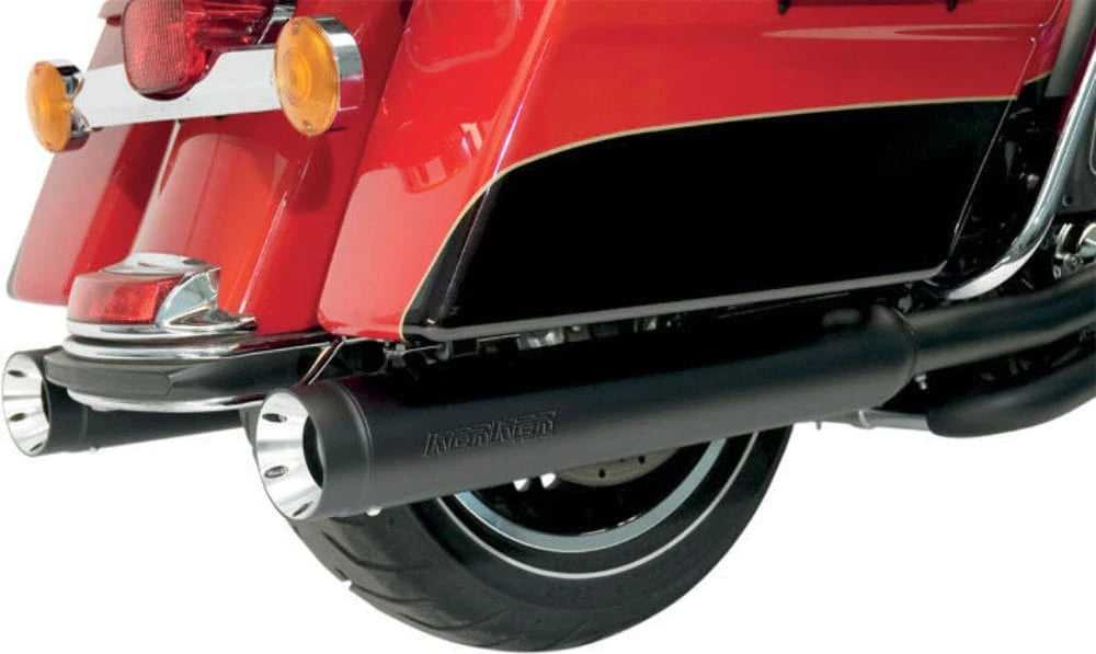 Kerker, Black Supertrapp Kerker 4" Slip On Mufflers Exhaust 10-16 Harley Touring Bagger