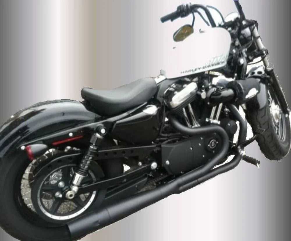 Thunderheader, Black Thunderheader 2 into 1 Exhaust Pipe System 2004-2006 Harley Sportster XL