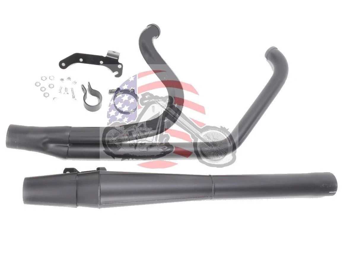 Thunderheader, Black Thunderheader 2 into 1 Full Exhaust Pipe 2007-2008 Harley Touring Bagger