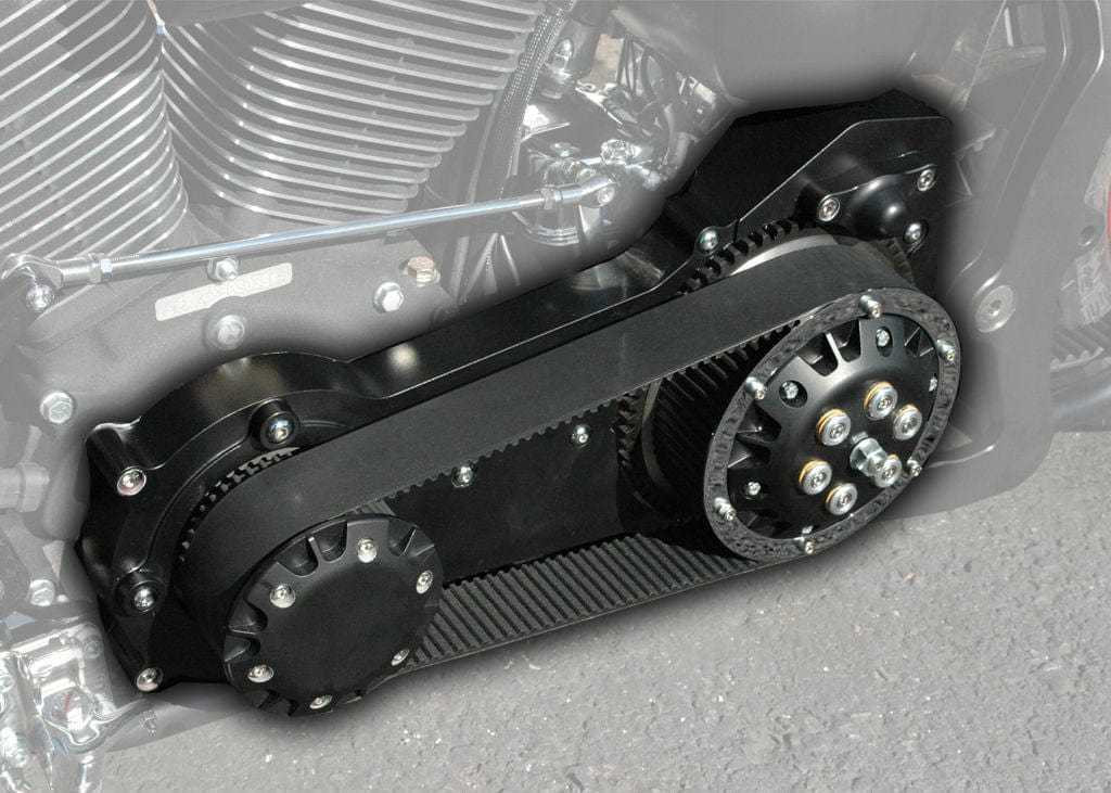 Ultima, Black Ultima 2” Inch Old School Open Belt Drive Primary Harley Softail Evo TC88