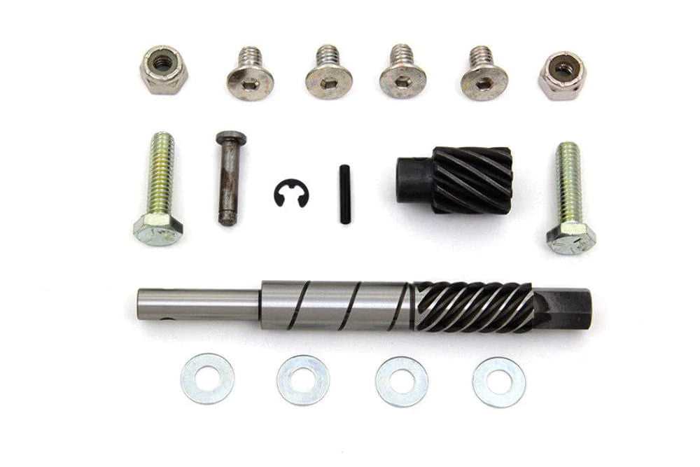 V-Twin Manufacturing, Burkhardt-Fairbanks Case Magneto Drive Shaft Gear Hex Pinion Gear Kit Harley