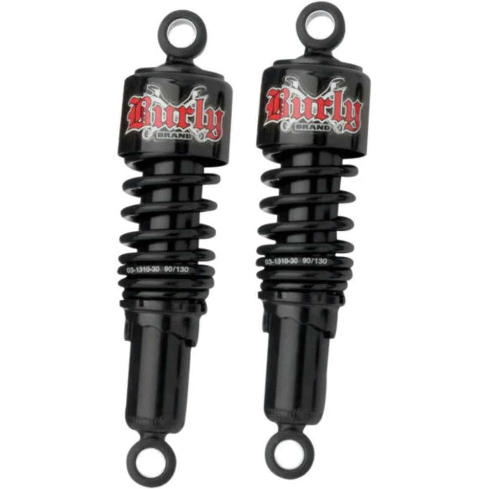 Burly Brand, Burly Black 10.5" Slammer Shocks Pair All 2004-2020 Harley Sportster XL Iron 72