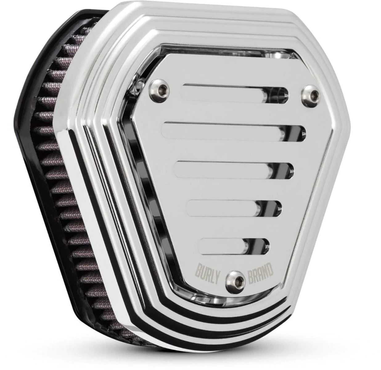 Burly Brand, Burly Brand Chrome Hex Air Cleaner Intake 1991-2018 Harley Sportster 883 1200