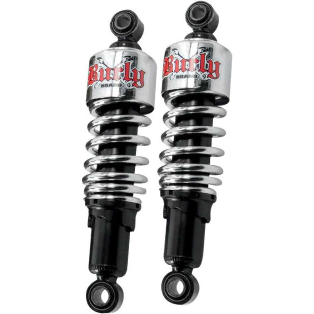 Burly Brand, Burly Chrome 10.5" Slammer Rear Shocks Lowering Kit 2004-2020 Harley Sportster